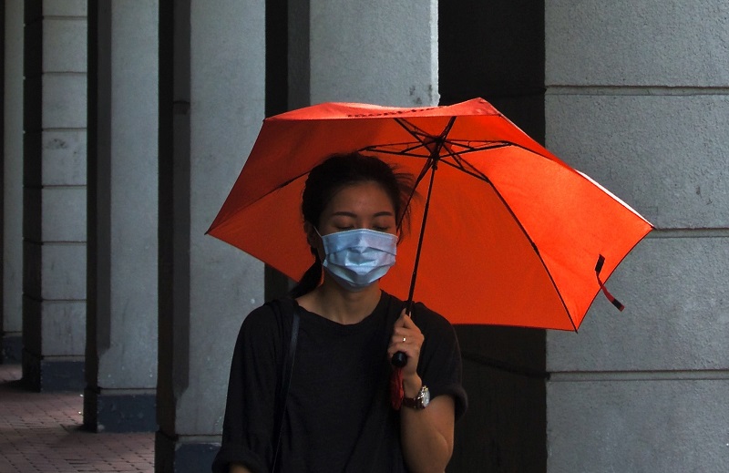 woman wearing face mask